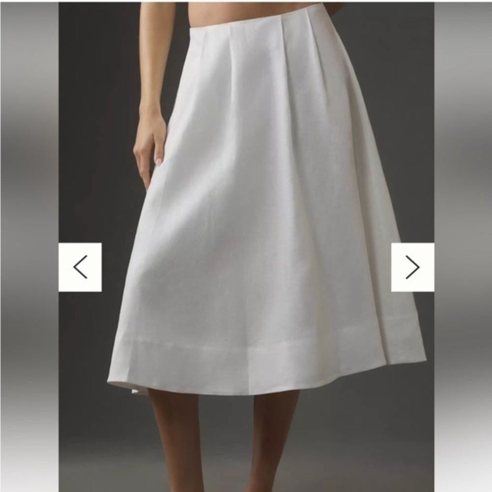 Reformation White Midi Skirt